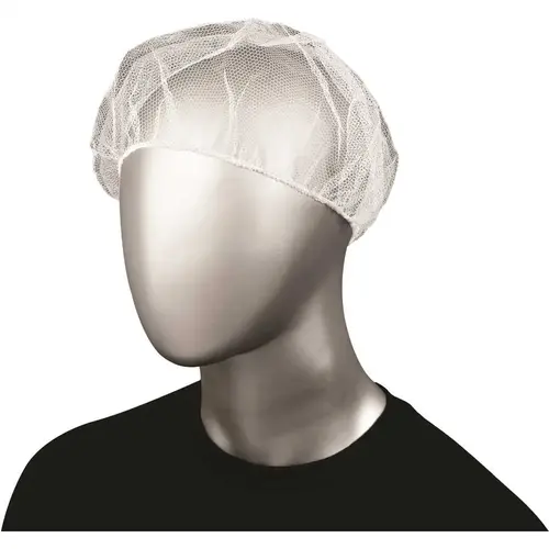 Nylon Mesh Hairnet 1/8" Holes 24" White