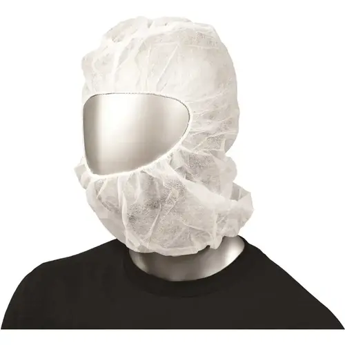 Polypropylene Hood Elastc Face/elastic Neck 1 Size White