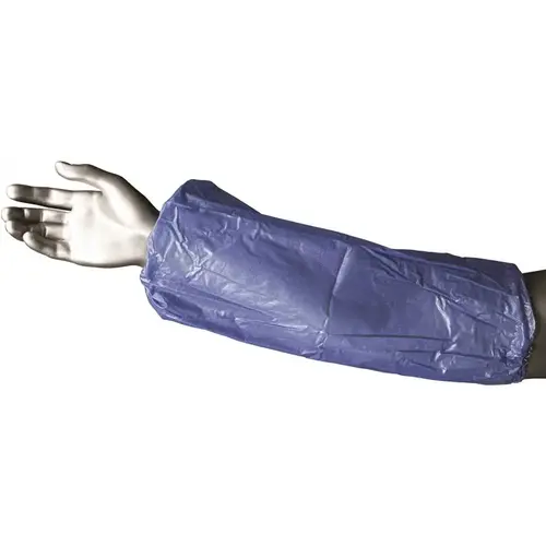 4 Mil Vinyl Sleeve With Elastic Ends 18" Blue