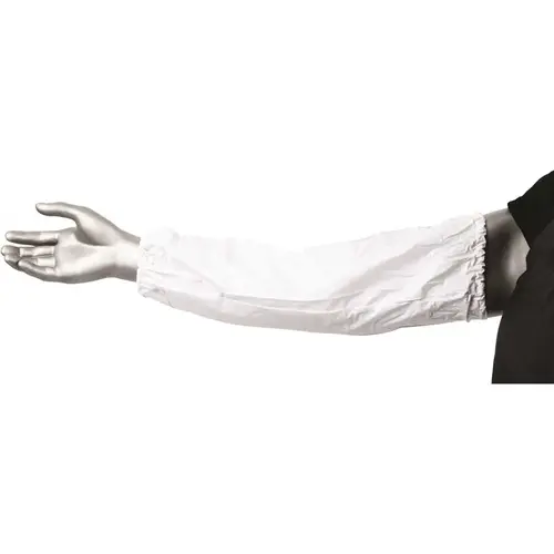 4 Mil Vinyl Sleeve With Elastic Ends 18" White