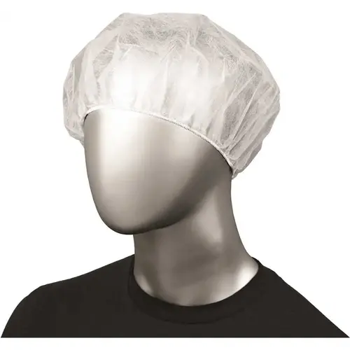 Polypropylene Bouffant Cap 24" White