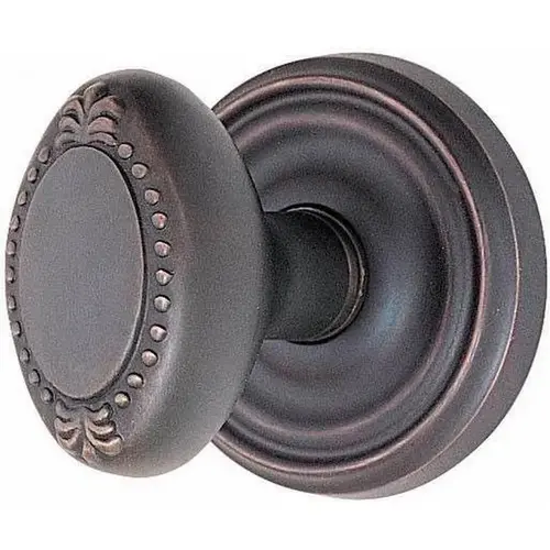 Beaded Egg Knob Passage With Regular Rose Oil Rubbed Bronze Finish Beaded Egg Knob Passage With Regular Rose Oil Rubbed Bronze Finish