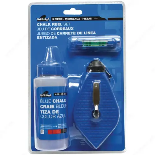 3pc Chalk Line Set with Chalk & Line Level 3pc Chalk Line Set with Chalk & Line Level