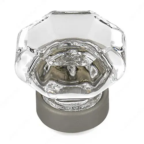 Eclectic Crystal and Metal Knob - 1007 Clear / Matte Nickel Eclectic Crystal and Metal Knob - 1007 Clear / Matte Nickel