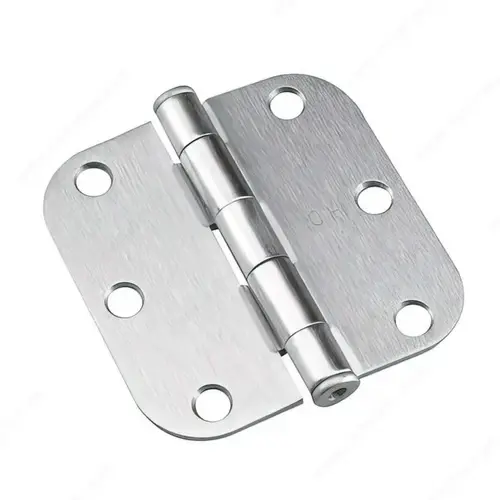 3" Full Mortise Butt Hinge - 5/8" Radius Brushed Chrome 3" Full Mortise Butt Hinge - 5/8" Radius Brushed Chrome