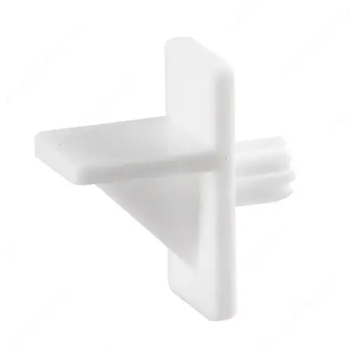 Plastic Shelf Clip - 1/4" White Plastic Shelf Clip - 1/4" White