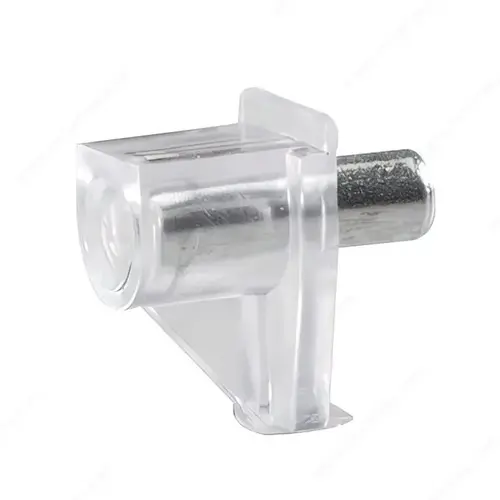 Plastic Shelf Support with Steel Pin - 5 mm Clear Plastic Shelf Support with Steel Pin - 5 mm Clear