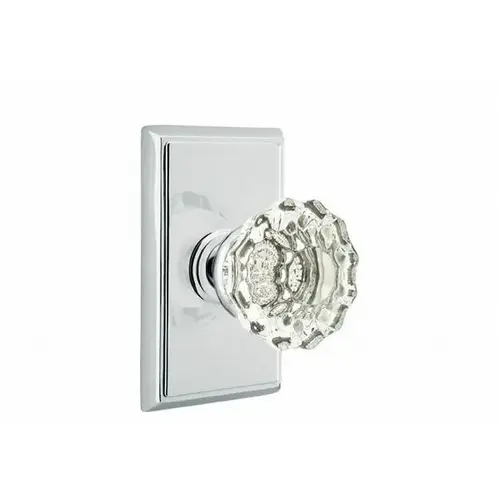 Astoria Knob Clear Privacy With Rectangular Rose Bright Chrome Finish Astoria Knob Clear Privacy With Rectangular Rose Bright Chrome Finish