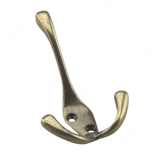 4 inch Heavy Duty Triple Coat Hook - 236 Antique Brass 4 inch Heavy Duty Triple Coat Hook - 236 Antique Brass