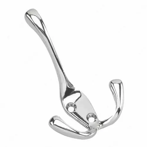 4 inch Heavy Duty Triple Coat Hook - 236 Chrome 4 inch Heavy Duty Triple Coat Hook - 236 Chrome