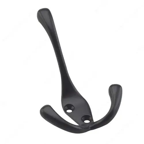 4 inch Heavy Duty Triple Coat Hook - 236 Black 4 inch Heavy Duty Triple Coat Hook - 236 Black