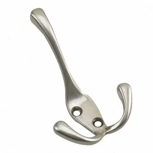 4 inch Heavy Duty Triple Coat Hook - 236 Brushed Nickel 4 inch Heavy Duty Triple Coat Hook - 236 Brushed Nickel