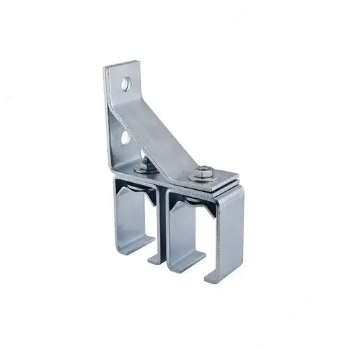 Double Adjustable Zinc-Plated Steel Box Rail Connector Bracket - Wall Mount Double Adjustable Zinc-Plated Steel Box Rail Connector Bracket - Wall Mount