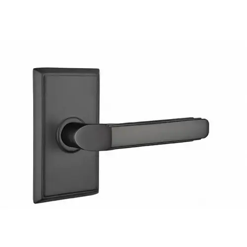 Milano Lever Left Hand Dummy Pair With Rectangular Rose Flat Black Finish Milano Lever Left Hand Dummy Pair With Rectangular Rose Flat Black Finish