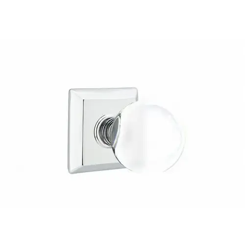 Bristol Knob With Quincy Rose Privacy Bright Chrome Finish Bristol Knob With Quincy Rose Privacy Bright Chrome Finish