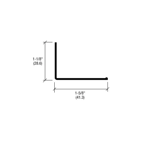 Class I Bronze Anodized Molding, 1-5/8" x 1-1/8" - 21'-2" Stock Length Clear