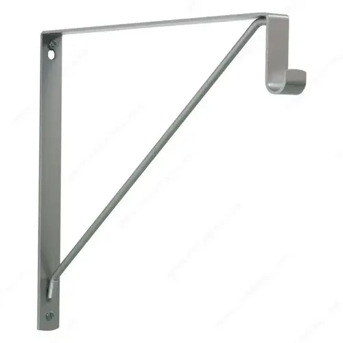 Support for Oval Rod and Shelf Matte Nickel