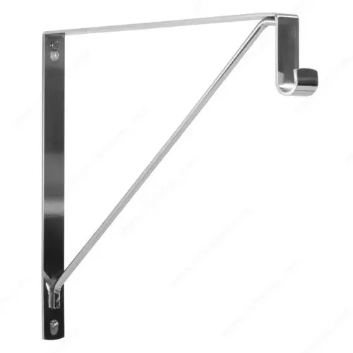 Support for Oval Rod and Shelf Chrome