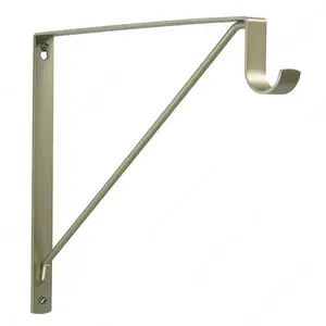 Richelieu Hardware 3221560160 Round Rod and Shelf Bracket - 3.33 cm (1-5/16") Matte Brass