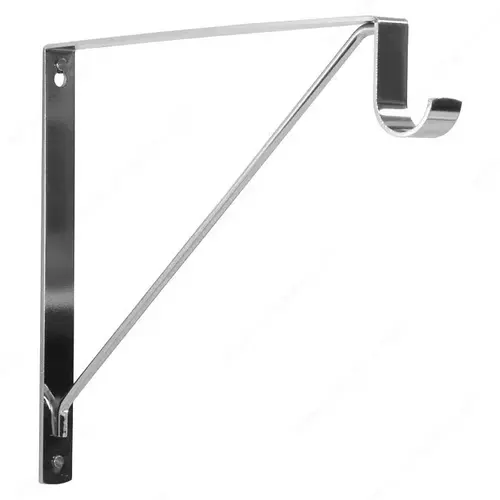 Round Rod and Shelf Bracket - 3.33 cm (1-5/16") Chrome