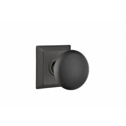 Providence Knob With Quincy Rose Dummy Pair Flat Black Finish Providence Knob With Quincy Rose Dummy Pair Flat Black Finish