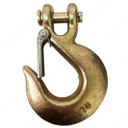 Clevis Slip Hook with Latch Gold Chromate Clevis Slip Hook with Latch Gold Chromate