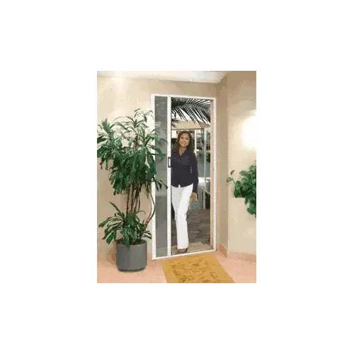 White 60" x 82" Single Door Retractable Screen White 60" x 82" Single Door Retractable Screen