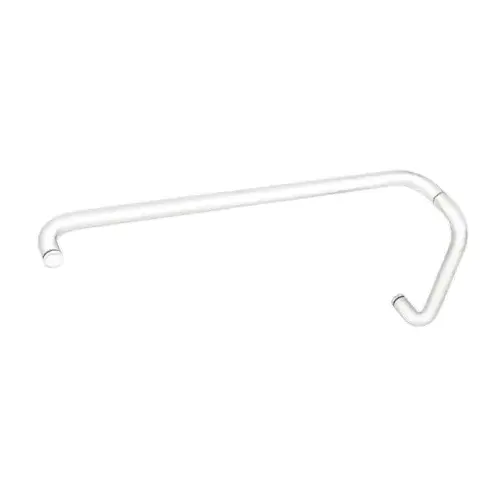 White 8" Pull Handle and 24" Towel Bar BM Series Combination Without Metal Washers White 8" Pull Handle and 24" Towel Bar BM Series Combination Without Metal Washers