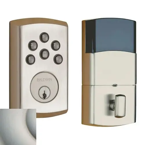 Soho Keyless Entry Deadbolt with Zwave Lifetime Satin Nickel Finish Soho Keyless Entry Deadbolt with Zwave Lifetime Satin Nickel Finish