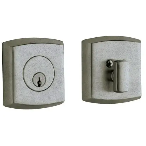 Soho Single Cylinder Deadbolt Distressed Antique Nickel Finish Soho Single Cylinder Deadbolt Distressed Antique Nickel Finish