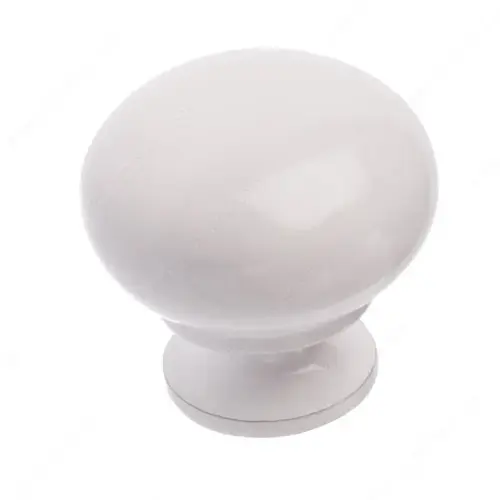 Modern Metal Knob - 5923 White Modern Metal Knob - 5923 White