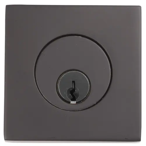 Square Double Cylinder Deadbolt Flat Black Finish