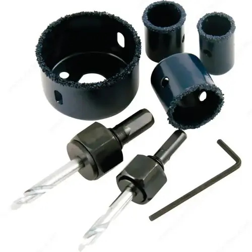 Carbide Grit Hole Saw Set - 6 Pieces Carbide Grit Hole Saw Set - 6 Pieces