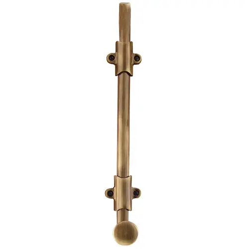 12" Surface Bolt with 3 Strikes French Antique Brass Finish 12" Surface Bolt with 3 Strikes French Antique Brass Finish