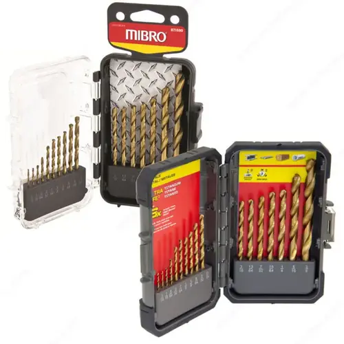 Titanium Nitride Coated Drill Bit Set - 17 Pieces Titanium Nitride Coated Drill Bit Set - 17 Pieces
