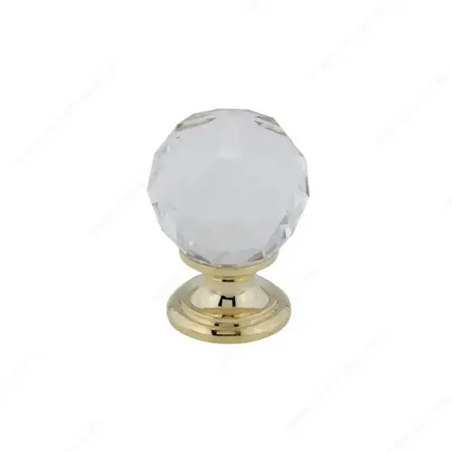 Modern Crystal and Brass Knob - 9993 Modern Crystal and Brass Knob - 9993