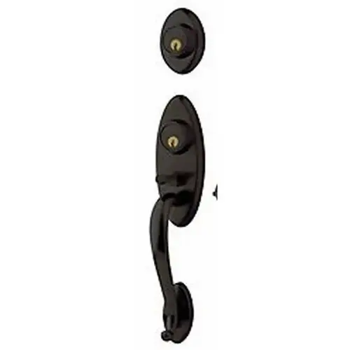 Landon Two Point Right Hand Dummy Tubular Handleset Oil Rubbed Bronze By Satin Nickel Finish Landon Two Point Right Hand Dummy Tubular Handleset Oil Rubbed Bronze By Satin Nickel Finish