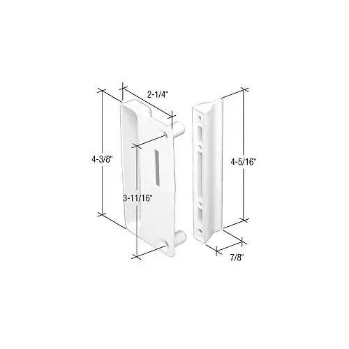 White Plastic Sliding Screen Door Pull with 3-11/16" Screw Holes for Andersen Doors White Plastic Sliding Screen Door Pull with 3-11/16" Screw Holes for Andersen Doors