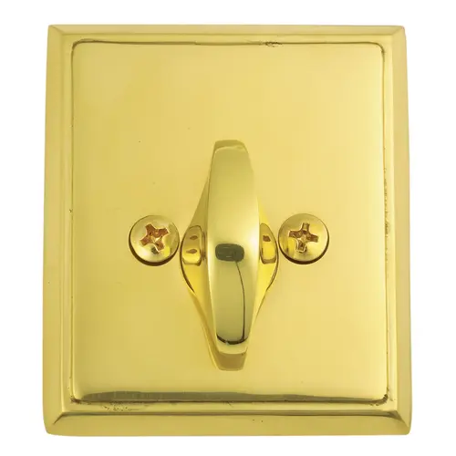 Rectangular Single Sided Deadbolt Bright Brass Finish Rectangular Single Sided Deadbolt Bright Brass Finish