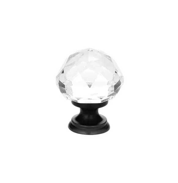 Emtek Diamond 1-1/4 Cabinet Knob Flat Black Finish 86012US19 Emtek Diamond 1-1/4 Cabinet Knob Flat Black Finish 86012US19