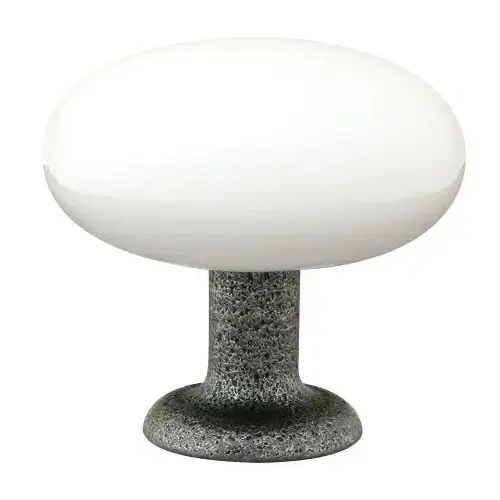 Madison Ivory 1-1/4" Cabinet Knob Satin Stainless Steel Finish Madison Ivory 1-1/4" Cabinet Knob Satin Stainless Steel Finish