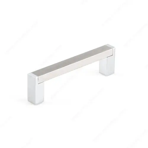 Modern Metal and Aluminum Pull - 801 Chrome / Brushed Nickel Modern Metal and Aluminum Pull - 801 Chrome / Brushed Nickel