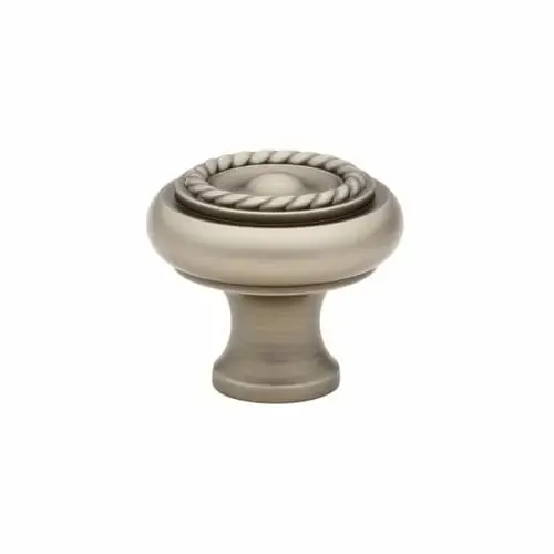 Rope 1-3/4" Cabinet Knob Antique Nickel Finish Rope 1-3/4" Cabinet Knob Antique Nickel Finish