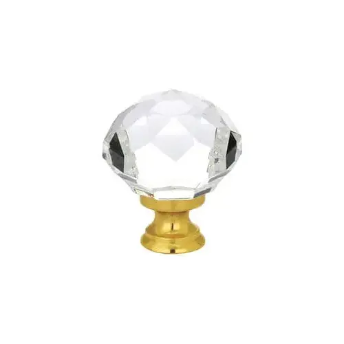 Diamond 1.75" Wardrobe Knob Bright Brass Finish