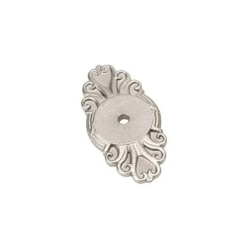 Back Plate For Knobs Ribbon And Reed Satin Nickel Finish Back Plate For Knobs Ribbon And Reed Satin Nickel Finish