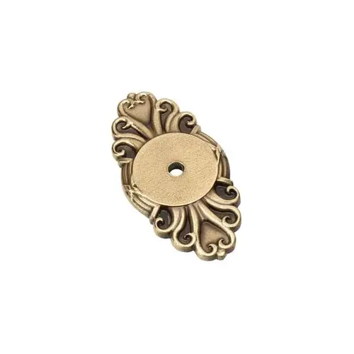 Back Plate For Knobs Ribbon And Reed French Antique Brass Finish Back Plate For Knobs Ribbon And Reed French Antique Brass Finish
