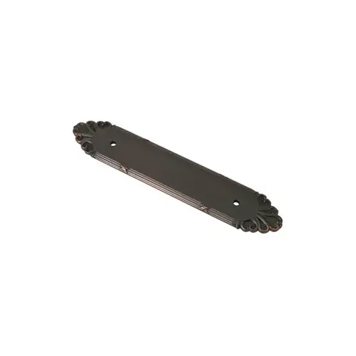 Back Plate 4" Center To Center For Pull Ribbon And Reed Oil Rubbed Bronze Finish Back Plate 4" Center To Center For Pull Ribbon And Reed Oil Rubbed Bronze Finish