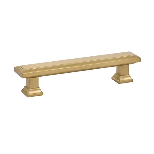 Geometric 3-1/2" Center to Center Cabinet Pull Satin Brass Finish Geometric 3-1/2" Center to Center Cabinet Pull Satin Brass Finish