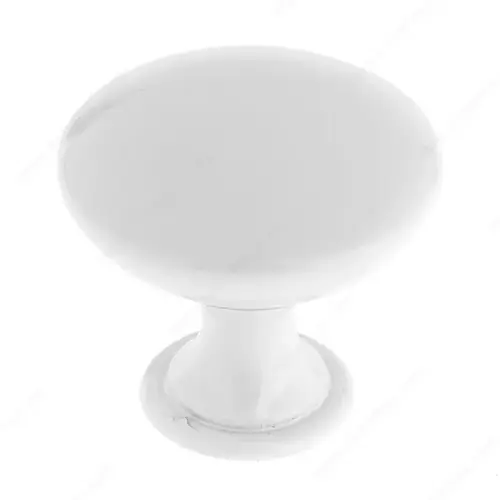 Modern Metal Knob - 9041 White Modern Metal Knob - 9041 White