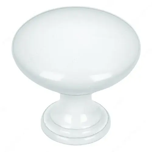 Modern Metal Knob - 9041 White Modern Metal Knob - 9041 White